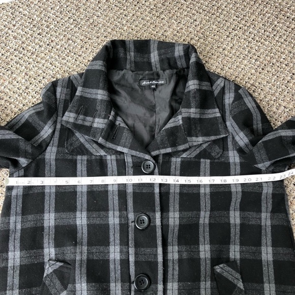 AVANT PREMIERE Black and Grey Wool Coat - Picture 5 of 10